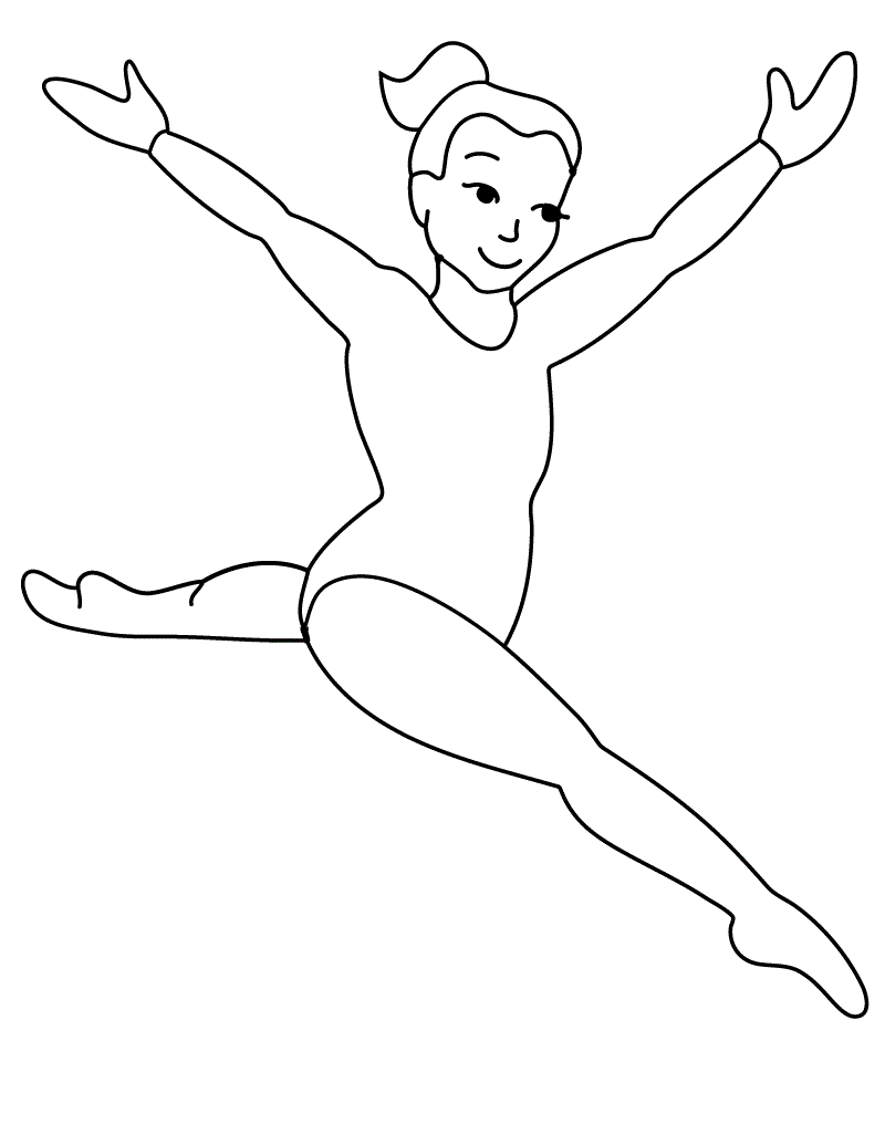 gymnastics coloring pages 1