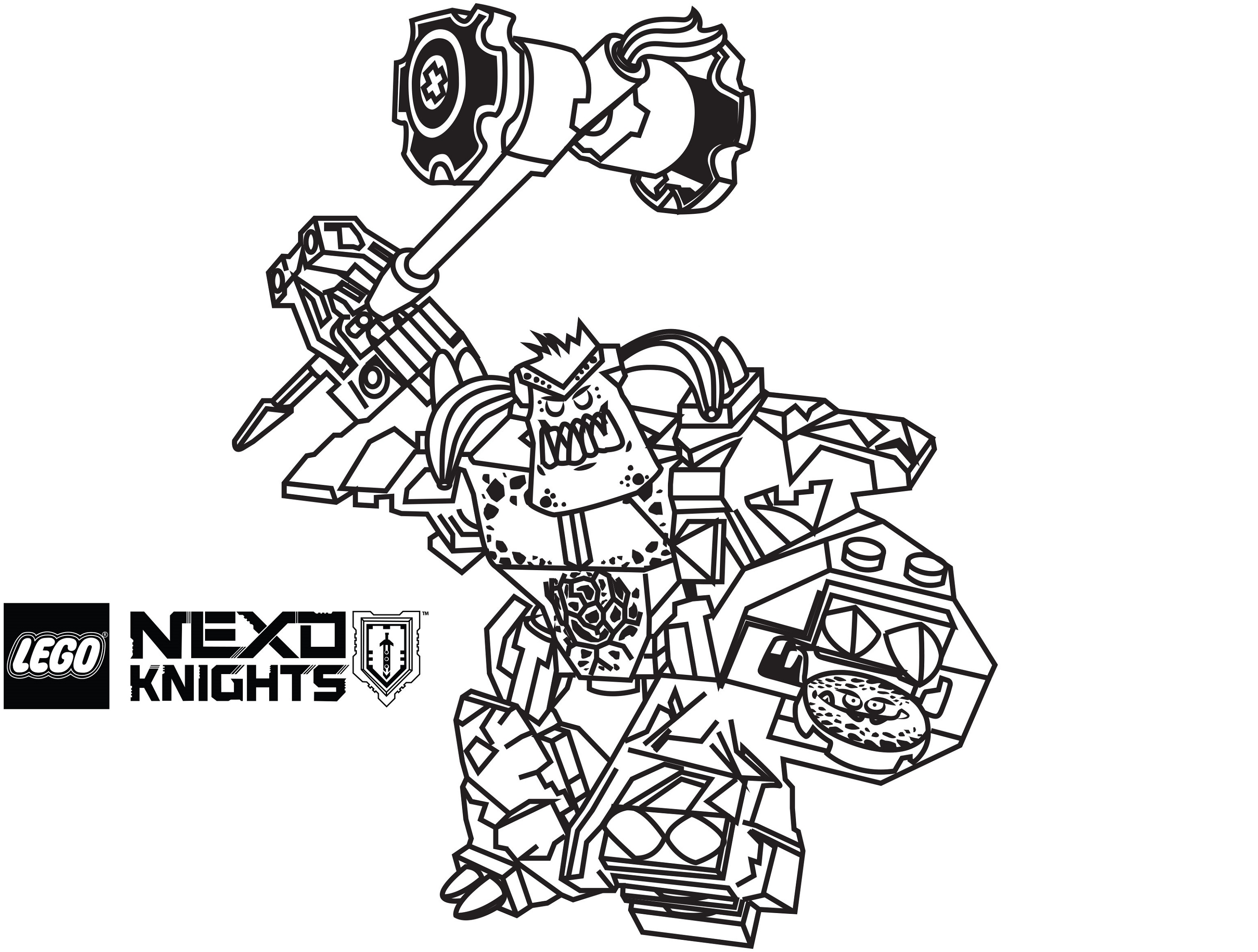 lego nexo knights coloring pages burnzie