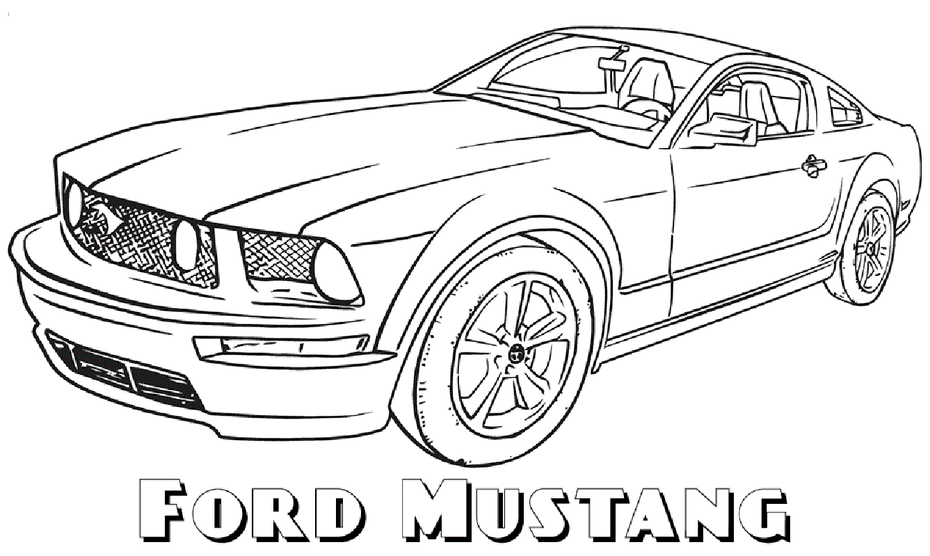 mustang coloring pages 4