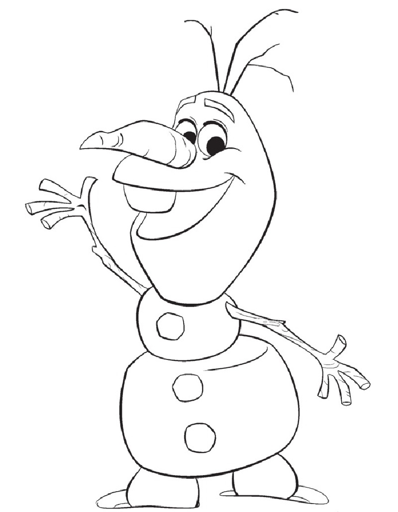 Olaf Coloring Pages for Class Educative Printable