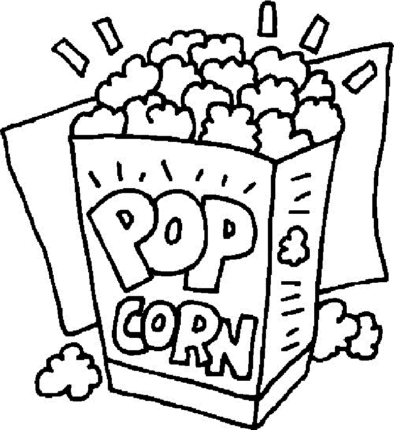 popcorn coloring page 1