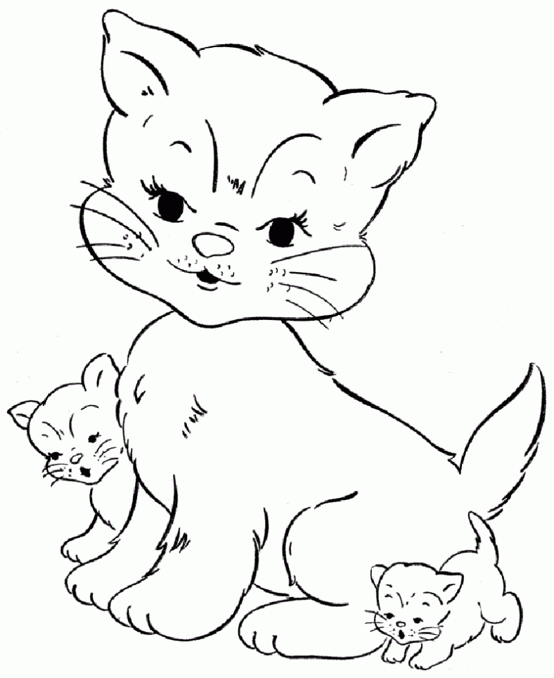 printable kitten coloring pages 2