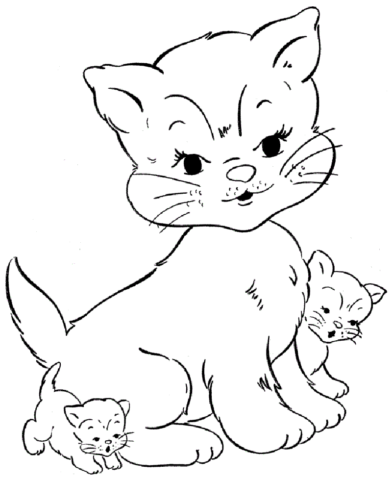printable kitten coloring pages 5