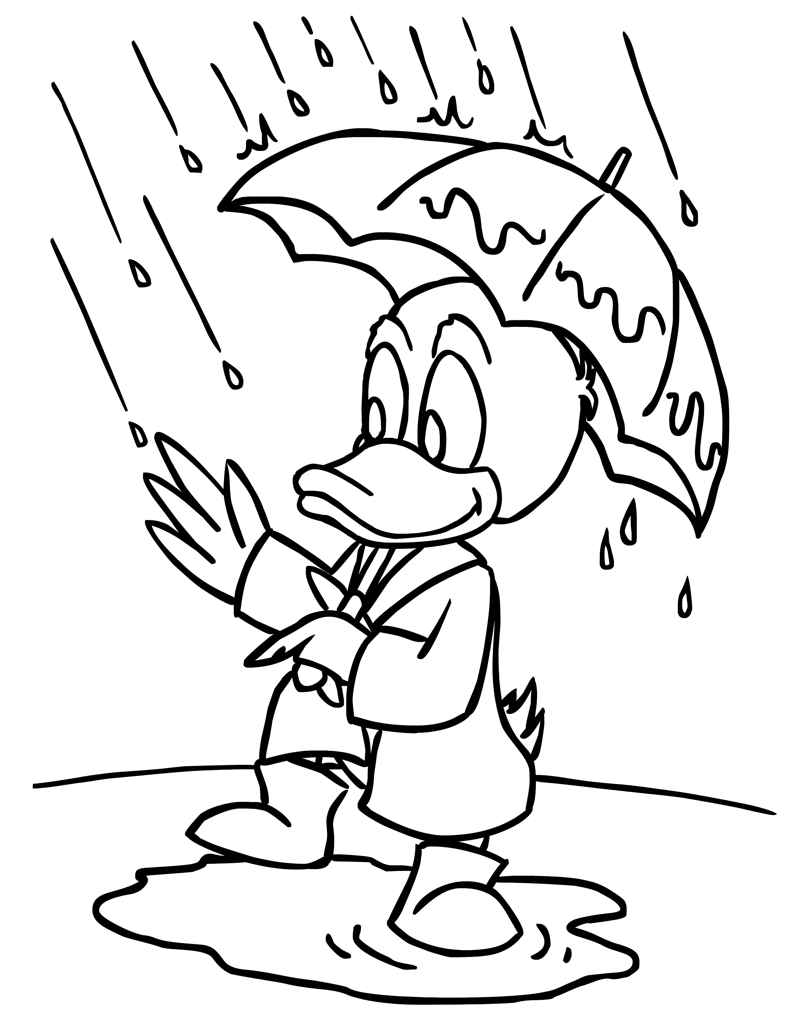 Rainy Day Coloring Pages for Class | Educative Printable