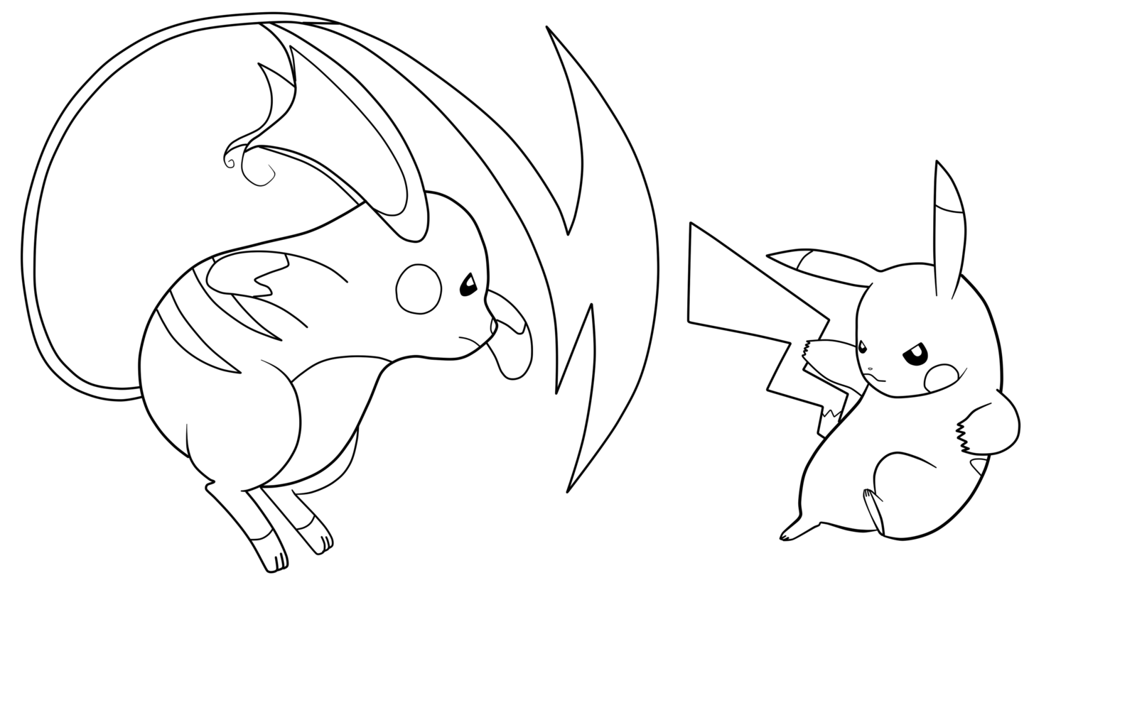 Raichu Coloring Page for Quick.