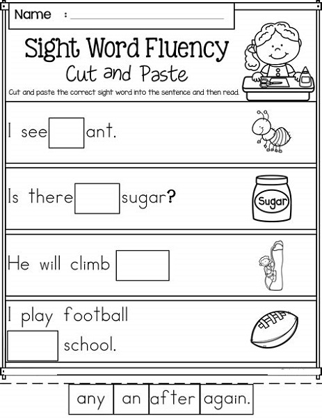 Free Printable Worksheets For 5 Year Olds Cut And Paste